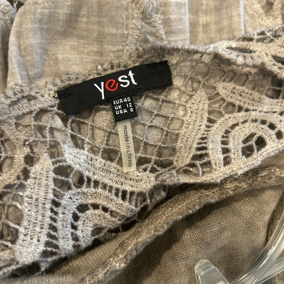 Brown(light) Lace Tunic Dress - Picture 3 of 7